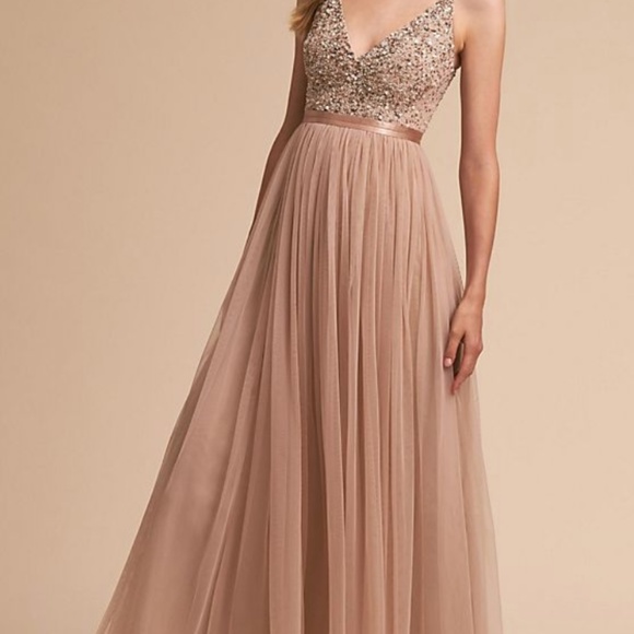 BHLDN AVERY DRESS - BLUSH - Picture 1 of 15